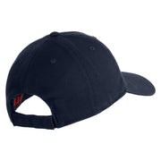 Tropical Lovebird Embroidered Deluxe Garment Washed Cotton Twill Cap - Navy OSFM
