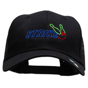 Bowling Stricker Embroidered Solid Cotton Prostyle Twill Mesh Cap