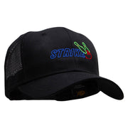 Bowling Stricker Embroidered Solid Cotton Prostyle Twill Mesh Cap