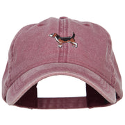 Beagle Embroidered Washed Cap