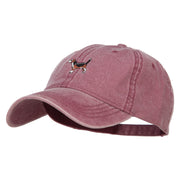 Beagle Embroidered Washed Cap