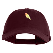 Tropical Lovebird Embroidered Deluxe Garment Washed Cotton Twill Cap - Maroon OSFM