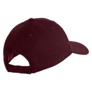 Tropical Lovebird Embroidered Deluxe Garment Washed Cotton Twill Cap - Maroon OSFM
