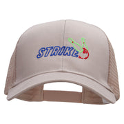 Bowling Stricker Embroidered Solid Cotton Prostyle Twill Mesh Cap