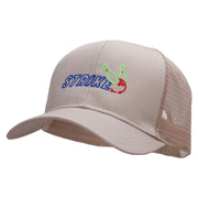 Bowling Stricker Embroidered Solid Cotton Prostyle Twill Mesh Cap