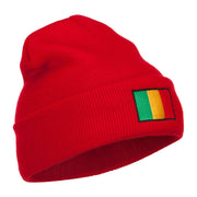 Mali Flag Embroidered Long Beanie