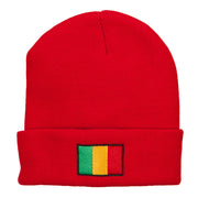 Mali Flag Embroidered Long Beanie