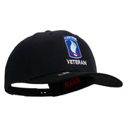 Licensed 173rdth Airborne Brigade Combat Team Veteran Embroidered Solid Cotton Twill Pro Style Cap - Black OSFM