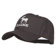 Maine State Moose Embroidered Twill Cap