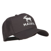 Maine State Moose Embroidered Twill Cap