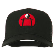 Martial Arts Yin and Yang Embroidered Mesh Cap