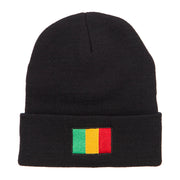 Mali Flag Embroidered Long Beanie