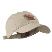 USA State Flower Maine Pine Cone and Tassel Embroidered Cap