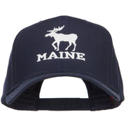 Maine State Moose Embroidered Twill Cap