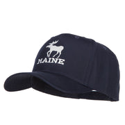 Maine State Moose Embroidered Twill Cap