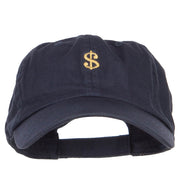 Mini Dollar Sign Embroidered Low Cap