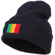 Mali Flag Embroidered Long Beanie