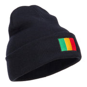 Mali Flag Embroidered Long Beanie