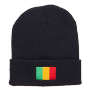 Mali Flag Embroidered Long Beanie