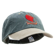 Argo Boat Embroidered Pigment Dyed Wash Cap - Spruce-Khaki OSFM