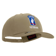 Licensed 173rdth Airborne Brigade Combat Team Veteran Embroidered Solid Cotton Twill Pro Style Cap - Khaki OSFM