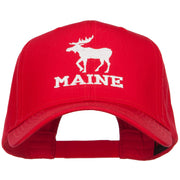 Maine State Moose Embroidered Twill Cap