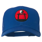 Martial Arts Yin and Yang Embroidered Mesh Cap