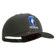Licensed 173rdth Airborne Brigade Combat Team Veteran Embroidered Solid Cotton Twill Pro Style Cap - Charcoal OSFM