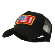 5 Panel Mesh American Flag Gold Patch Cap