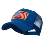 5 Panel Mesh American Flag Gold Patch Cap