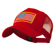 5 Panel Mesh American Flag Gold Patch Cap