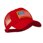 5 Panel Mesh American Flag Gold Patch Cap