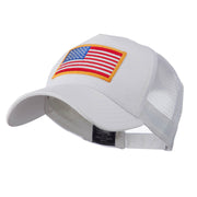 5 Panel Mesh American Flag Gold Patch Cap