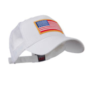 5 Panel Mesh American Flag Gold Patch Cap