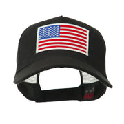 5 Panel Mesh American Flag Gold Patch Cap