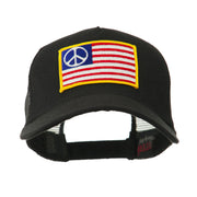 5 Panel Mesh American Flag Gold Patch Cap