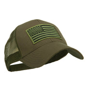 5 Panel Mesh American Flag Gold Patch Cap