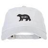 Mama Bear Design Heat Transfer Unstructured Cotton Twill Washed Cap