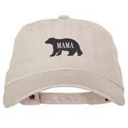 Mama Bear Design Heat Transfer Unstructured Cotton Twill Washed Cap