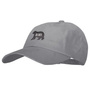 Mama Bear Design Heat Transfer Unstructured Cotton Twill Washed Cap