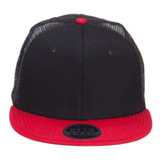 Mesh Premium Snapback Flat Bill Cap