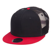 Mesh Premium Snapback Flat Bill Cap