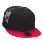 Mesh Premium Snapback Flat Bill Cap