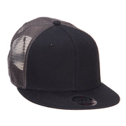 Mesh Premium Snapback Flat Bill Cap