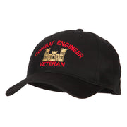 Combat Engineer Veteran Embroidered Solid Cotton Pro Style Cap