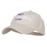 Best Grandma Ever Embroidered Low Cap