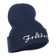 Freedom Embroidered Long Beanie