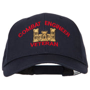 Combat Engineer Veteran Embroidered Solid Cotton Pro Style Cap