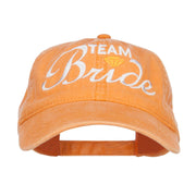 Team Bride Embroidered Dyed Cotton Cap