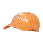 Team Bride Embroidered Dyed Cotton Cap